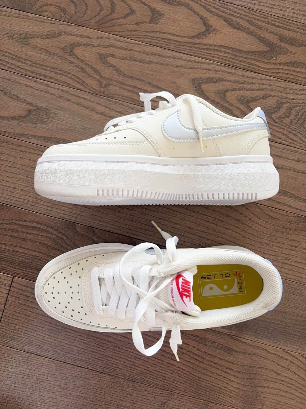 Nike Women’s Court Vision Alta White Platform Sneakers